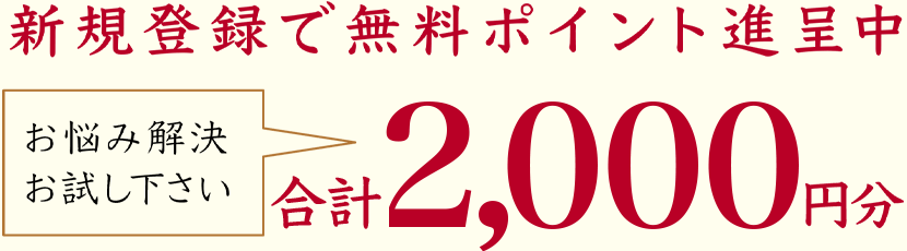 新規登録で無料ポイント進呈中